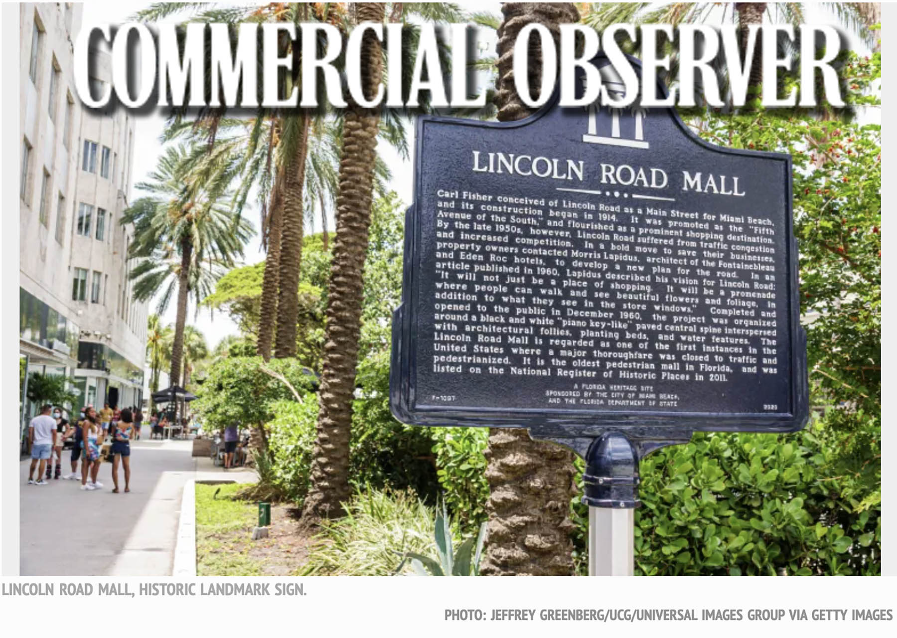 Commercial Observer – The Secret to Lincoln Road’s Success